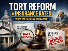 When the Narrative Collapses: What Dropped Charges Reveal About Tort Reform and Insurance Rates